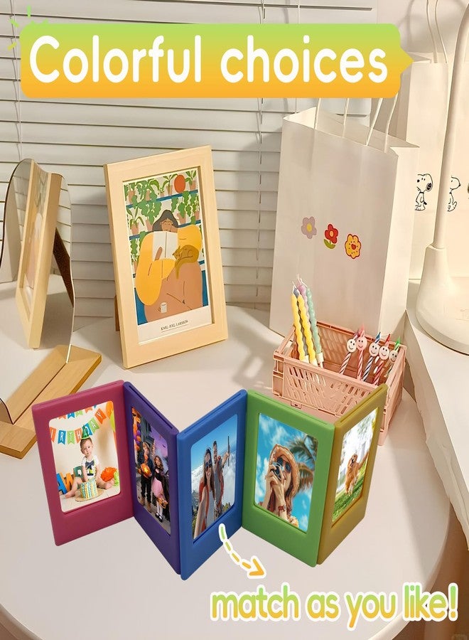 Adboros 40 Pack Magnetic Picture Frame 2x3 Picture Frame Bulk Mini Picture Frames Set For Fujifilm Instax Frame Cute Multiple Colorful Photo Frames for Refrigerator Wallet Size Picture Frames - Image 5